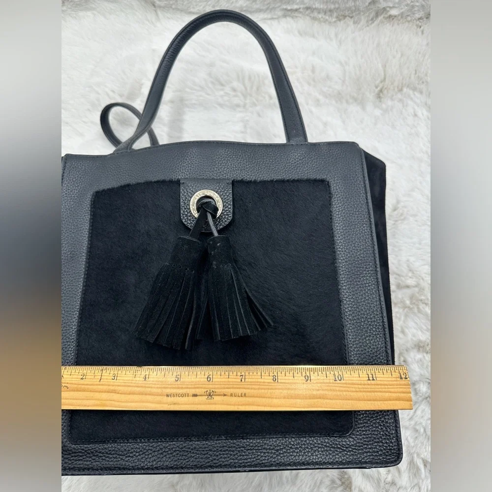Kate Spade‎ Kassandra Sequoia Avenue Tote Black suede leather EUC